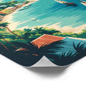 St Vincent en de Grenadines Landschap Retro Poster (Hoek)