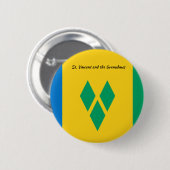 St. Vincent en de Grenadines Ronde Vlag Button (Voorkant /achterkant)