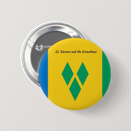 St. Vincent en de Grenadines Ronde Vlag Button (Voorkant /achterkant)