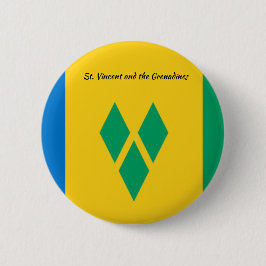 St. Vincent en de Grenadines Ronde Vlag Button
