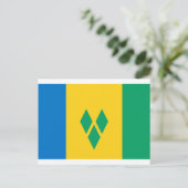 St Vincent en de Vlag van Grenadines Briefkaart (Staand voorkant)