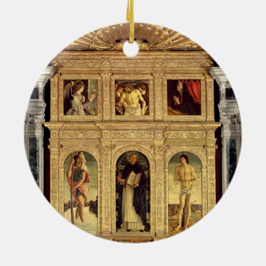 St. Vincent Ferrer Altarpart, c.1465 (poliepen) Keramisch Ornament (Achterkant)