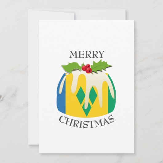 ST VINCENT FLAG | Kerstmis | Festief Feestdagenkaart (Voorkant)
