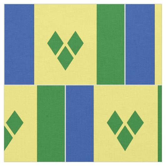 St. Vincent Flag Stof (Close Up)