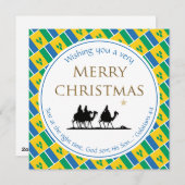 ST VINCENT FLAG Three Wise Mannen Kerstmis Feestdagenkaart (Voorkant / Achterkant)