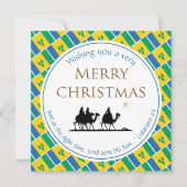 ST VINCENT FLAG Three Wise Mannen Kerstmis Feestdagenkaart (Voorkant)