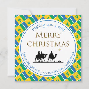 ST VINCENT FLAG Three Wise Mannen Kerstmis Feestdagenkaart