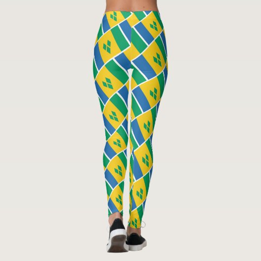 ST VINCENT GRENADINES Aangepaste tekstvlag Leggings (Achterkant)