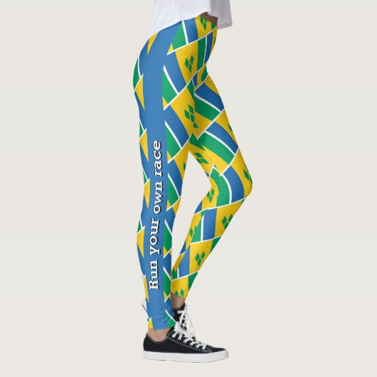 ST VINCENT GRENADINES Aangepaste tekstvlag Leggings (Rechts)