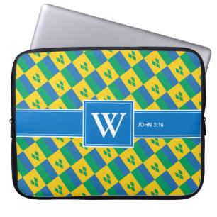 ST VINCENT GRENADINES - Christelijk monogram voor  Laptop Sleeve