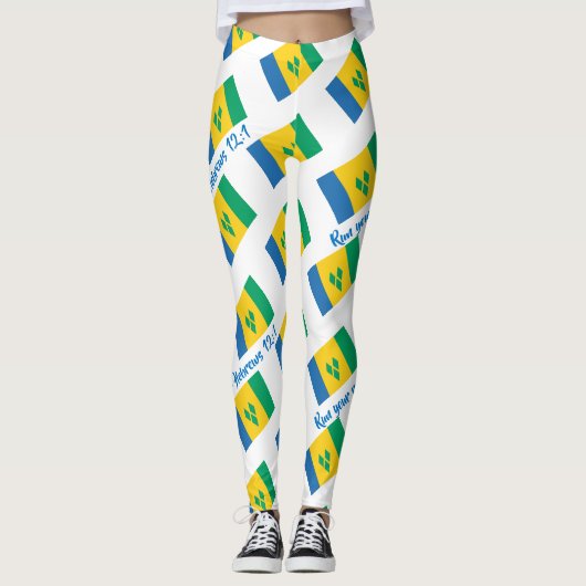 ST VINCENT GRENADINES Christelijke Schrift Custom Leggings (Voorkant)