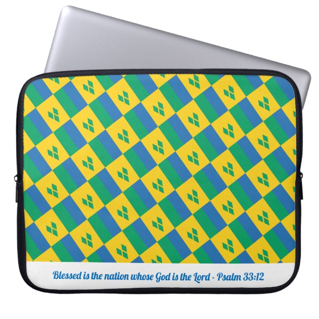 ST VINCENT GRENADINES Christelijke Scriptlaptop Laptop Sleeve (Voorkant)