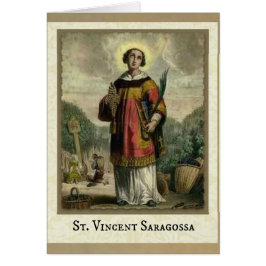 St. Vincent Saragossa Deacon & Martyr Card