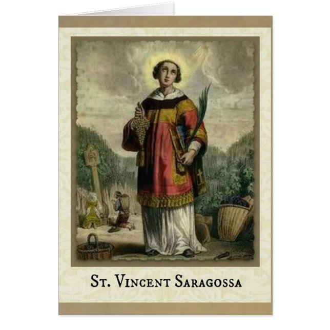 St. Vincent Saragossa Deacon & Martyr Card (Voorkant)
