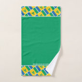 ST VINCENT VLAG Gepersonaliseerde Schrift GROEN Bad Handdoek (Handdoek)