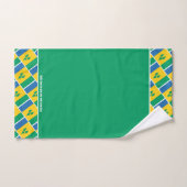 ST VINCENT VLAG Gepersonaliseerde Schrift GROEN Bad Handdoek (Handdoek)