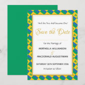 ST VINCENT'S Christelijke huwelijksfeest Save The Date (Voorkant / Achterkant)