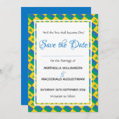 ST VINCENT'S Patriotische Huwelijksfeest Custom We Save The Date (Voorkant / Achterkant)