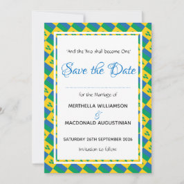 ST VINCENT'S Patriottische Huwelijksviering volgen Save The Date