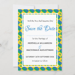 ST VINCENT'S Patriottische Huwelijksviering volgen Save The Date