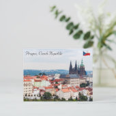 St. Vitus Cathedral en Prague Cityscape - Tsjechië Briefkaart (Staand voorkant)