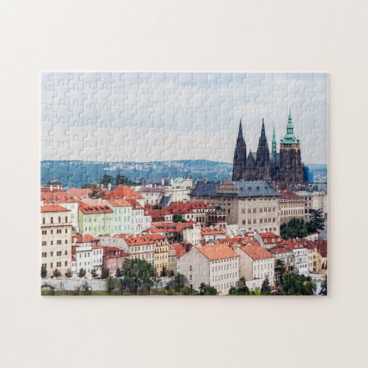 St. Vitus Cathedral en Prague Cityscape - Tsjechië Legpuzzel (Horizontaal)