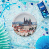 St. Vitus Cathedral en Prague Cityscape - Tsjechië Papieren Bordje (Feest)
