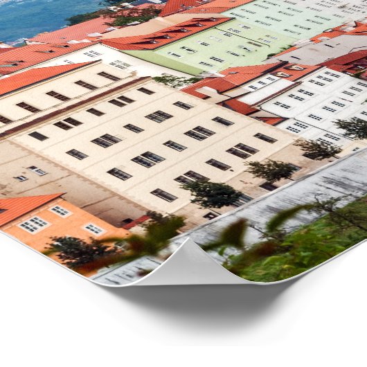 St. Vitus Cathedral en Prague Cityscape - Tsjechië Poster (Hoek)