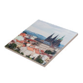 St. Vitus Cathedral en Prague Cityscape - Tsjechië Tegeltje (Zijkant)