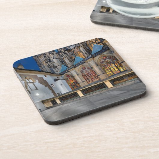 St. Vitus Cathedral Windows Hard Plastic Coaster Bier Onderzetter (Linkerzijde)