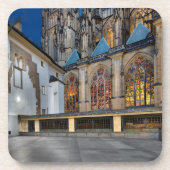 St. Vitus Cathedral Windows Hard Plastic Coaster Bier Onderzetter (Voorkant)