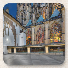 St. Vitus Cathedral Windows Hard Plastic Coaster Bier Onderzetter