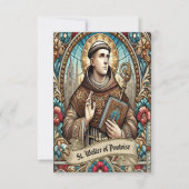 St. Walter van Pontoise Italiaans Sint Gebed Kaart (Voorkant)