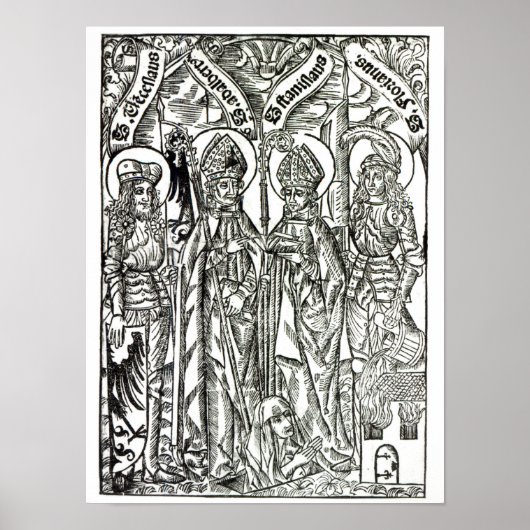 St. Wenceslaus, Adalbert, Stanislaus St. Florian Poster (Voorkant)
