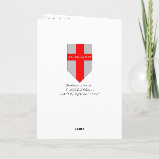 “St. Wenceslaus Trompelaar Engel” Condoleancekaart Kaart (Achterkant)