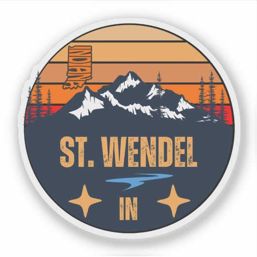 St. Wendel, Indiana Sticker (Voorkant)