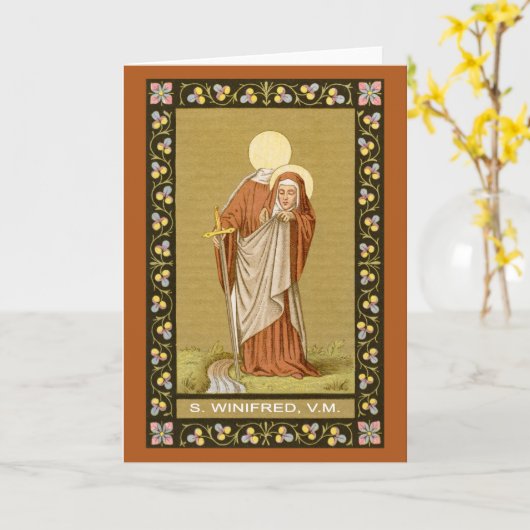 St. Winifred of Wales (P 002) Kaart (Gele Bloem)