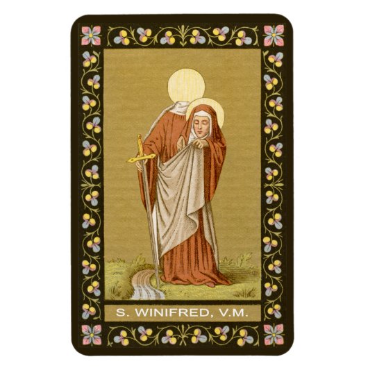 St. Winifred of Wales (P 002) Magneet (Verticaal)