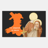 St. Winifred of Wales (P 002) Rechthoekige Sticker (Voorkant)