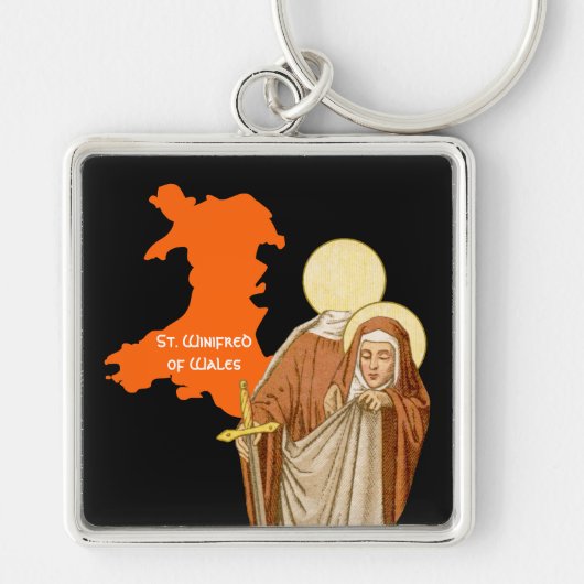St. Winifred of Wales (P 002) Sleutelhanger (Voorkant)