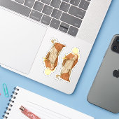 St. Winifred of Wales (P 002) Sticker (Laptop met iPhone)