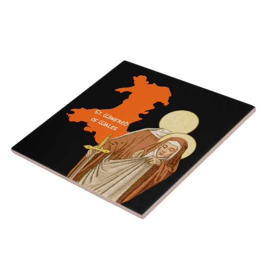 St. Winifred of Wales (P 002) Tegeltje (Zijkant)