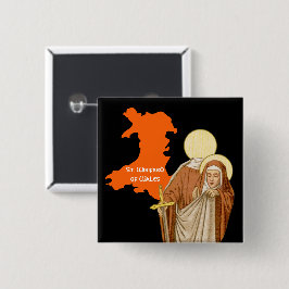 St. Winifred of Wales (P 002) Vierkante Button 5,1 Cm