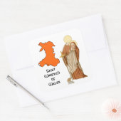 St. Winifred of Wales (P 002) Vierkante Sticker (Envelop)