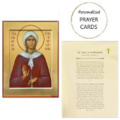 St. Xenia of Petersburg Orthodox Prayer Card Plaatskaartje
