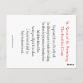 St. Xenia van St. Petersburg Gebed Kaart (Achterkant)