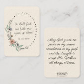 St. Zelie Martin Consolation Miscara Heilige Kaart Visitekaartje (Voorkant / Achterkant)