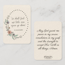 St. Zelie Martin Consolation Miscara Heilige Kaart Visitekaartje