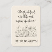 St. Zelie Martin Consolation Miscara Heilige Kaart Visitekaartje (Voorkant)