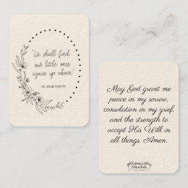 St. Zelie Martin Consolation Miscara Heilige Kaart Visitekaartje